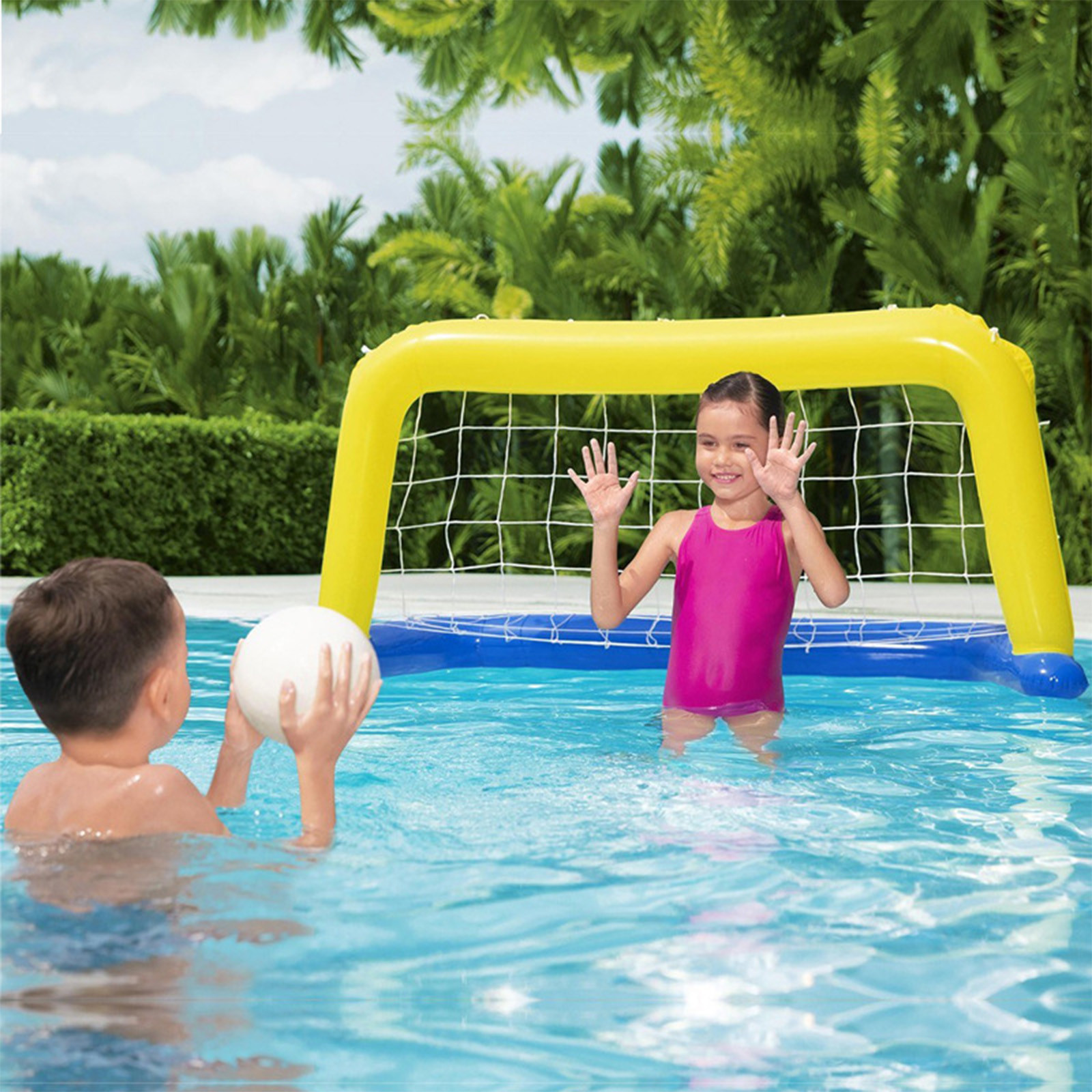 Fridja Pool Floats Toys Games Set - Floating Basketball Hoop Inflatable  Cross Ring Toss Pool Game Toys for Kids Adults Swimming Pool Water Game 